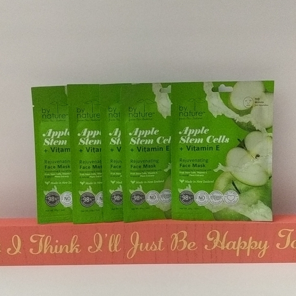 🍀 by Nature 🍀 Apple Rejuvenating Face Mask - Lot 5 NEW AUTH NEW ZEALAND 🍀 - Picture 1 of 4